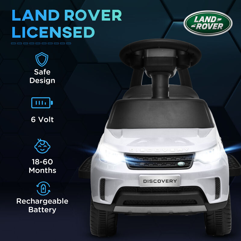 BreeBe 2 in 1 Land Rover Licensed 6V Ride on Car Sliding Car Battery Powered Electric Car w/ Headlights Music Horn image number 4
