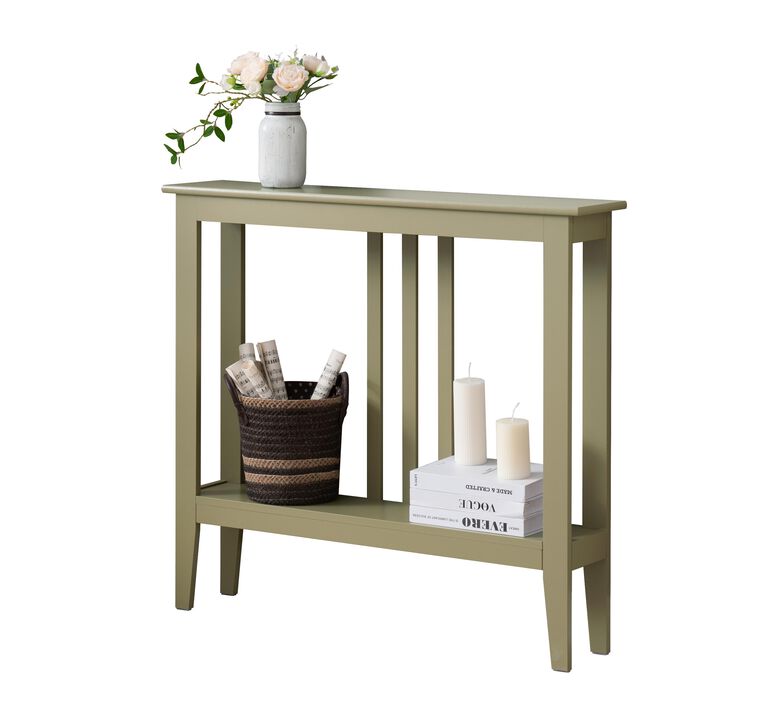 Kings Brand Furniture Balfour Console Table &ndash; Durable Wood, Windsurfer Finish, Smooth Top & Lower Shelf