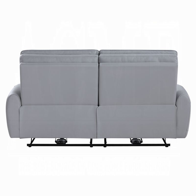 Jero Power Motion Recliner Sofa, 2 Seater, USB Port, Gray Faux Leather image number 4