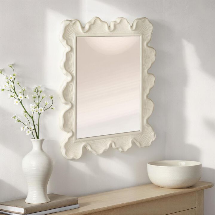 Faux Bois Metal Wall Mirror