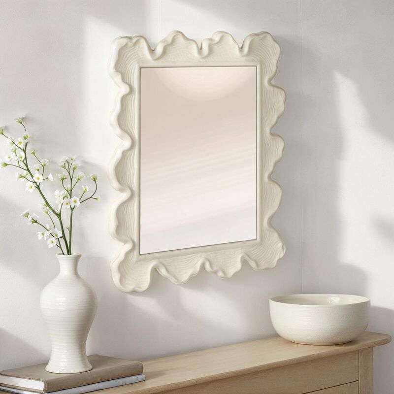 Faux Bois Metal Wall Mirror image number 1