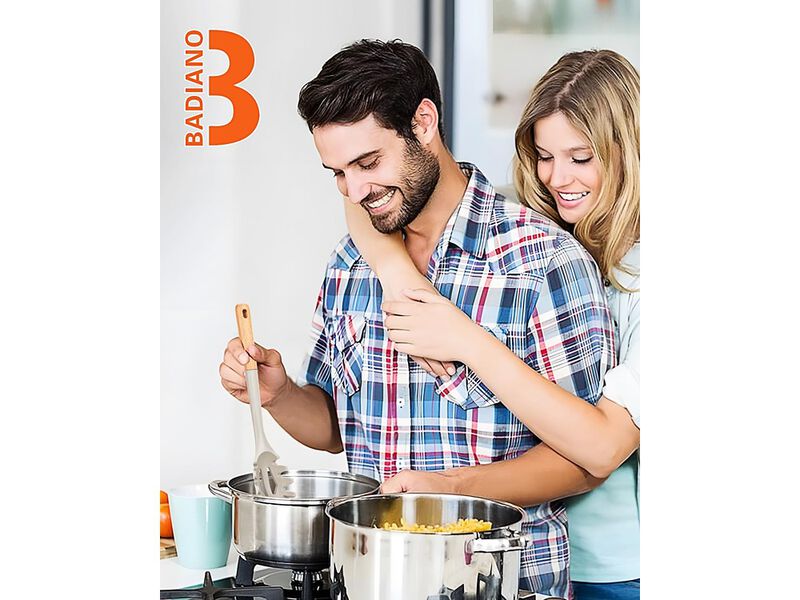 Badiano Silicone Pasta Fork, Kitchen Heat Resistant Noodle Spoon Server