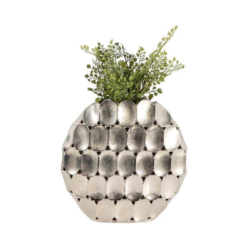 Textured Solid Oval Vase
