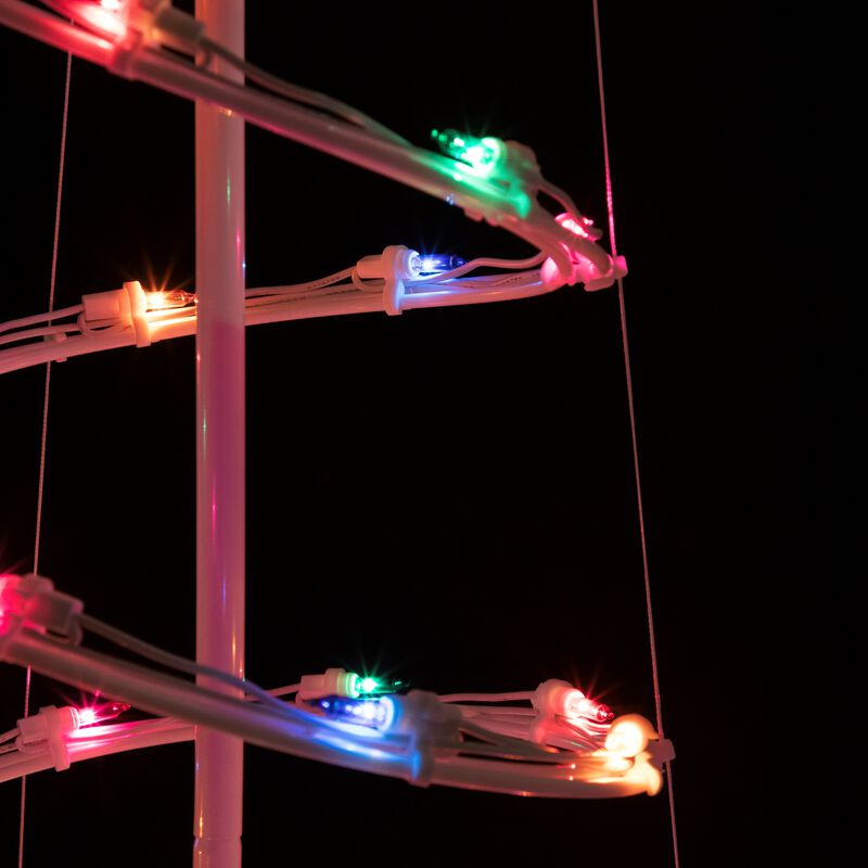 6' Pre-Lit Spiral Christmas Tree - Multi Color Lights image number 4