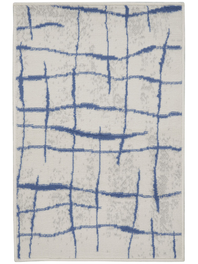 Whimsicle WHS09 Ivory/Blue 2' x 3' Rug image number 0