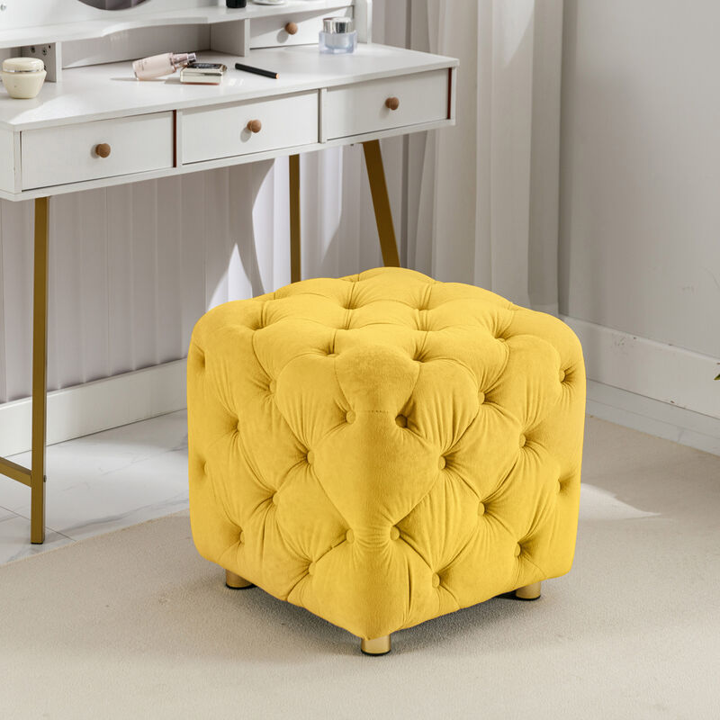 GOODSILO Versatile Modern Velvet Upholstered Ottoman Footstool with Multi-Functional Design for Stylish Home D&eacute;cor and Comfortable Seating image number 1