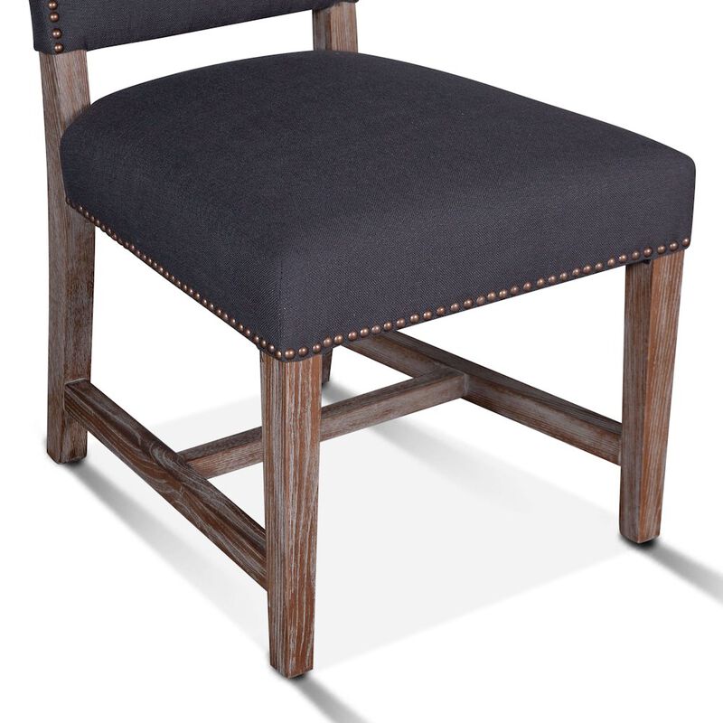 World Interiors Dani High Back Formal Dining Chair in Charcoal