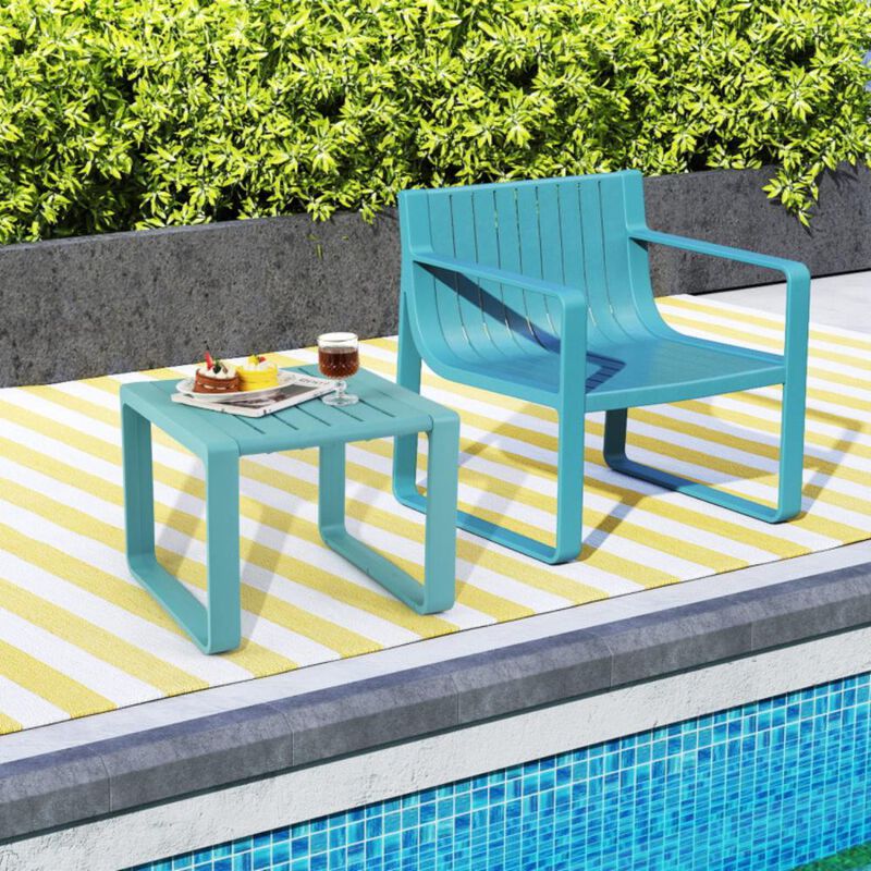 Hivvago Weather Resistant Adirondack Outdoor Side Table Set of 2