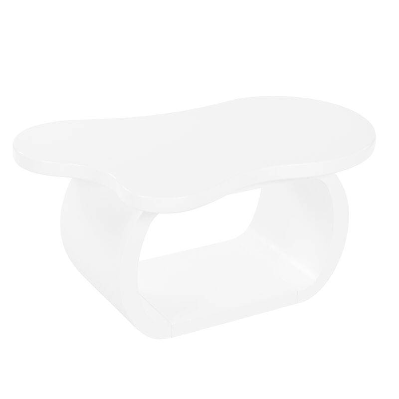 Merax Modern Cloud Coffee Table with 1.5" Thick Tabletop