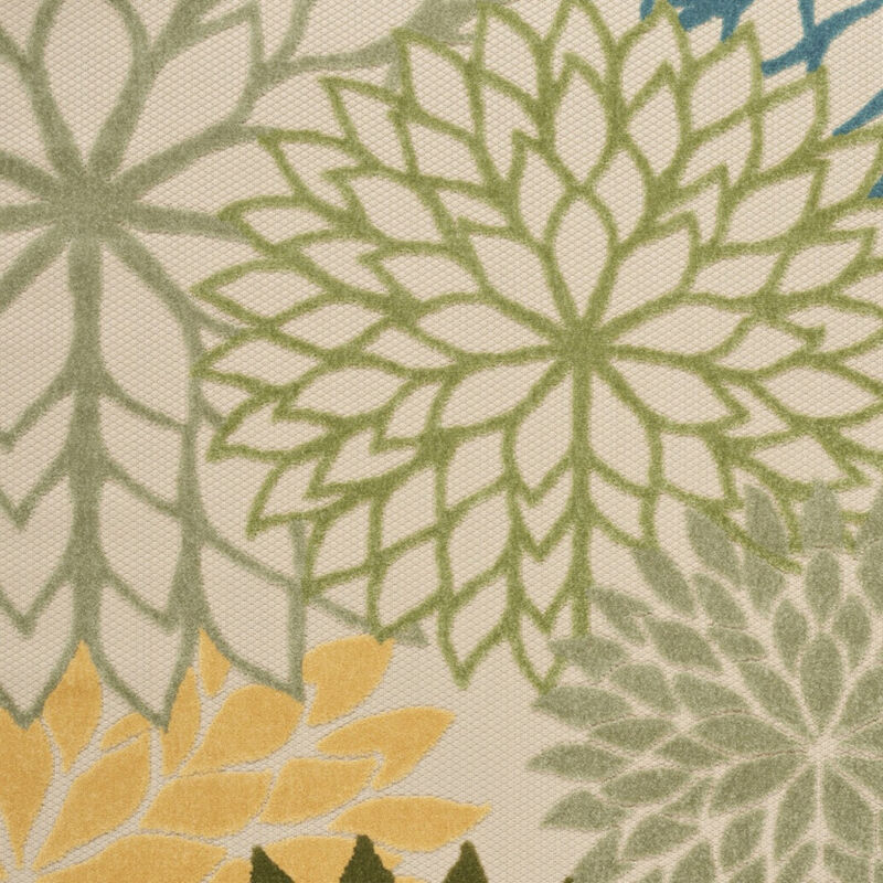 HomeRoots Floral Indoor Outdoor Area Rug image number 5