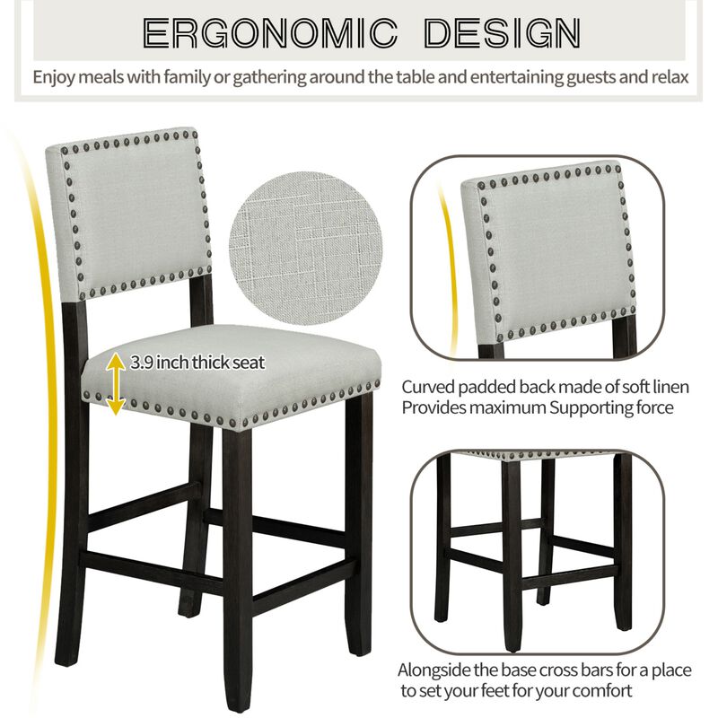 Moprub 5‑Piece Counter Height Dining Set image number 2