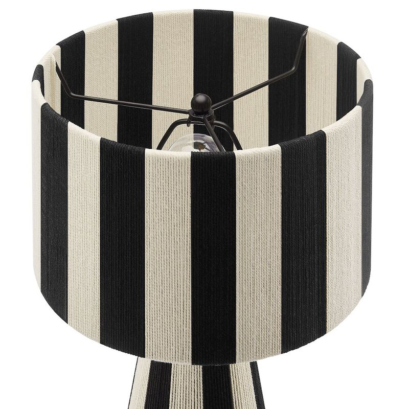 Renae Handwoven Cotton Thread Striped Table Lamp image number 5