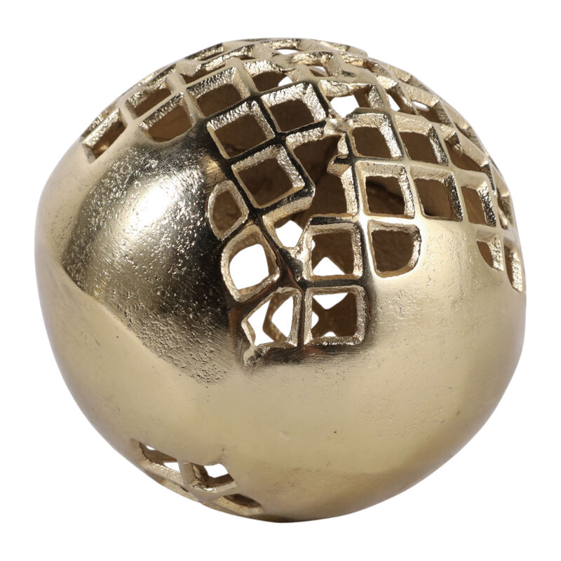 6" Partial Mesh Orb, Gold image number 5