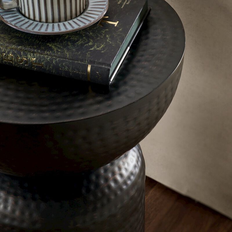 Mella Metal Hammered Side Table image number 6
