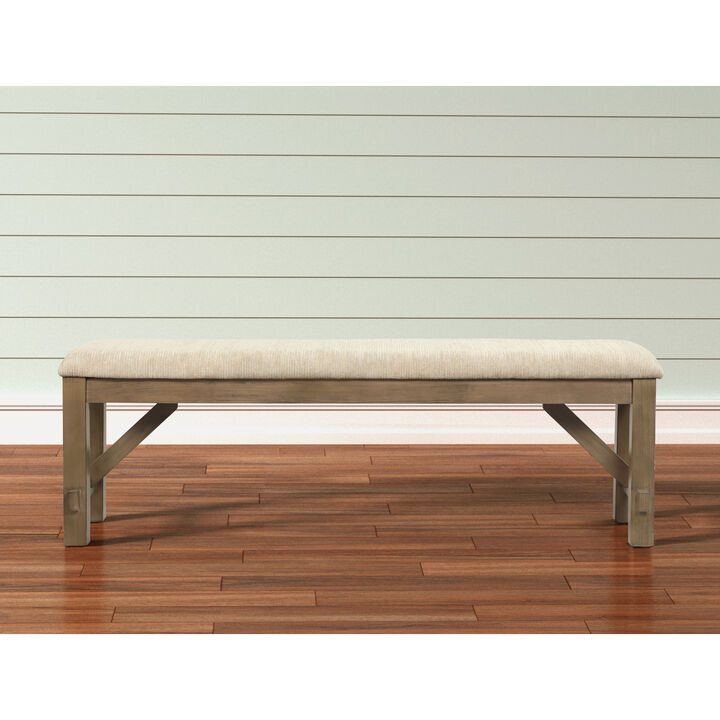 Streamdale Wood Fabric Upholstered Dining Bench