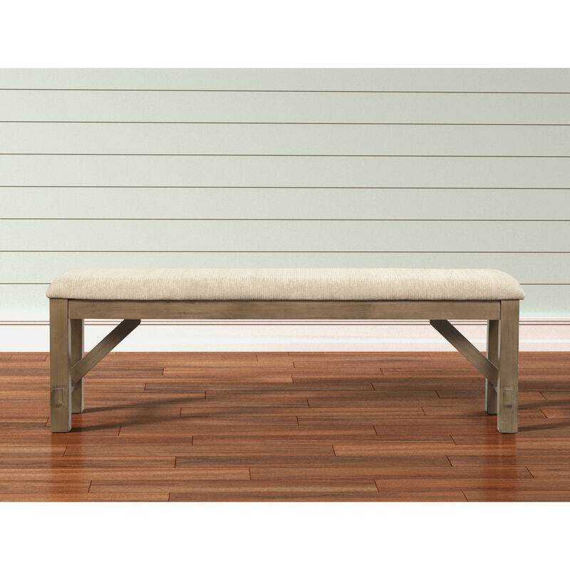 Streamdale Wood Fabric Upholstered Dining Bench image number 0