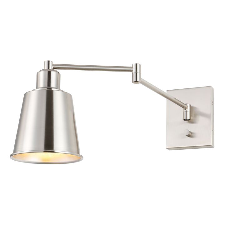 Cary Iron Contemporary Swing Arm LED Wall Sconce