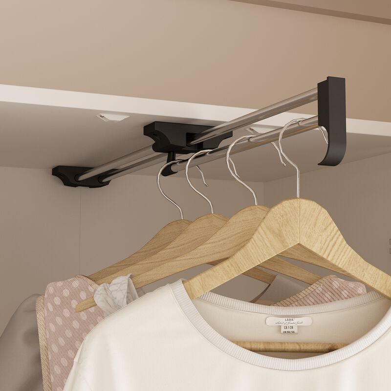 White Wood 35.5 in. W Armoires Wardrobe With Mirror, Pulling Hanging Rod, Drawers, Shelves 15.8 in. D x 70.8 in. H