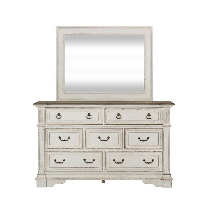 Liberty Furniture Abbey Park Mirror in Antique White image number 3