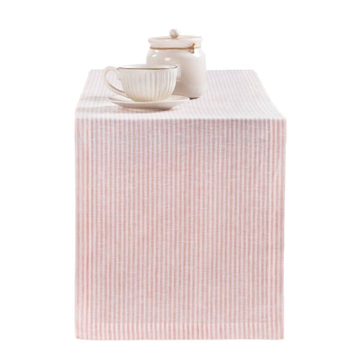 Solino Home 100% Pure Linen Table Runner - Narrow Stripe