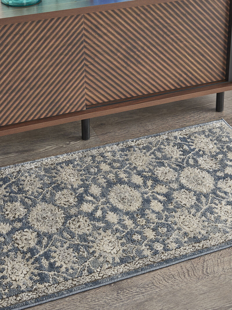 Quarry QUA06 Blue/Beige 2'2" x 3'9" Rug