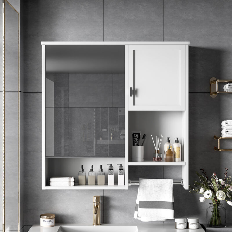 Merax Bathroom Wall Storage Cabinet with Mirror