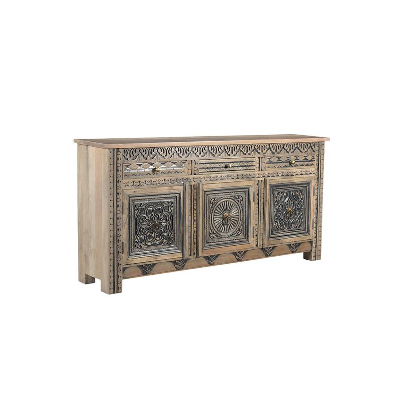 Taran Designs Grayson 3-drawer 3-door Carved Solid Wood Sideboard