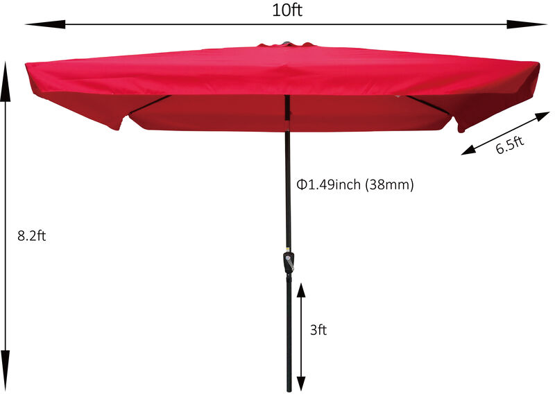 Streamdale 10' x 6.5' Patio Umbrella with Crank