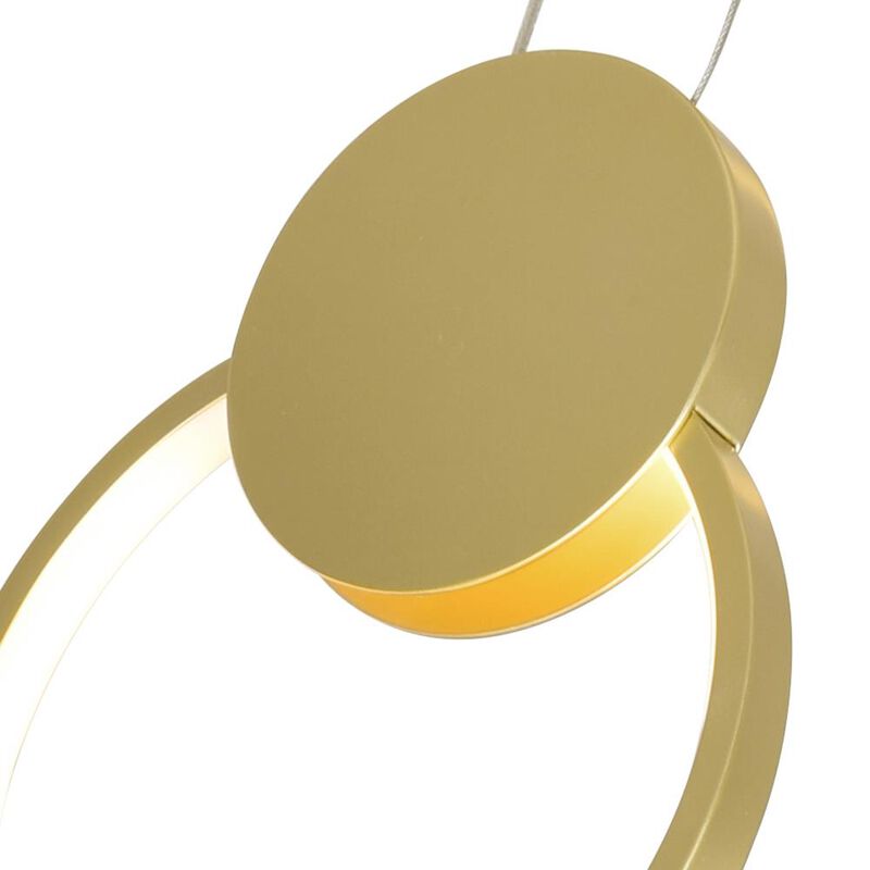 Pulley 12 in LED Satin Gold Mini Pendant