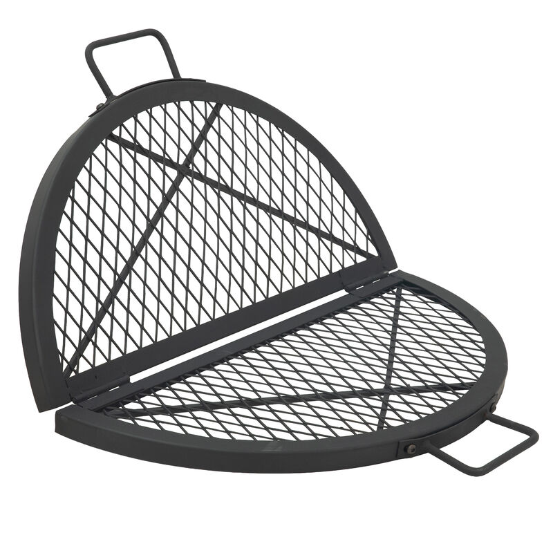 Sunnydaze Folding Black Steel Round Fire Grate - 22 in image number 0