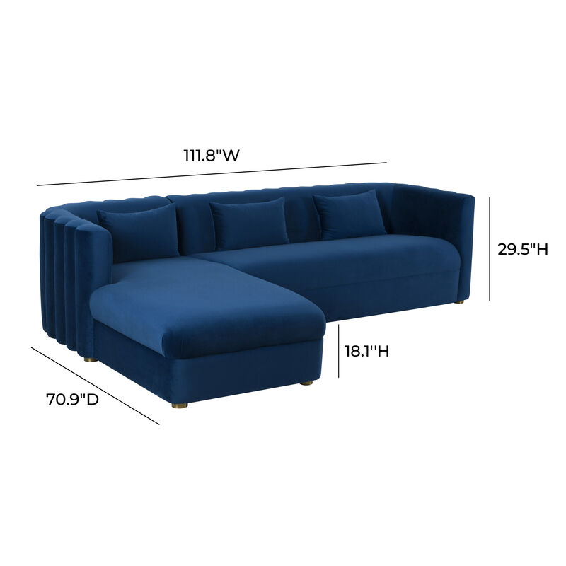 Callie Velvet Sectional - LAF.