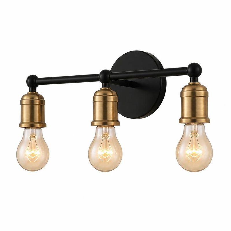 ELEMENT ACE 3-Light Industrial Farmhouse Bathroom Vanity Light Fixture, Over Mirror Wall Sconce for Bathroom Hallway Bedroom, No Bulbs Included image number 0