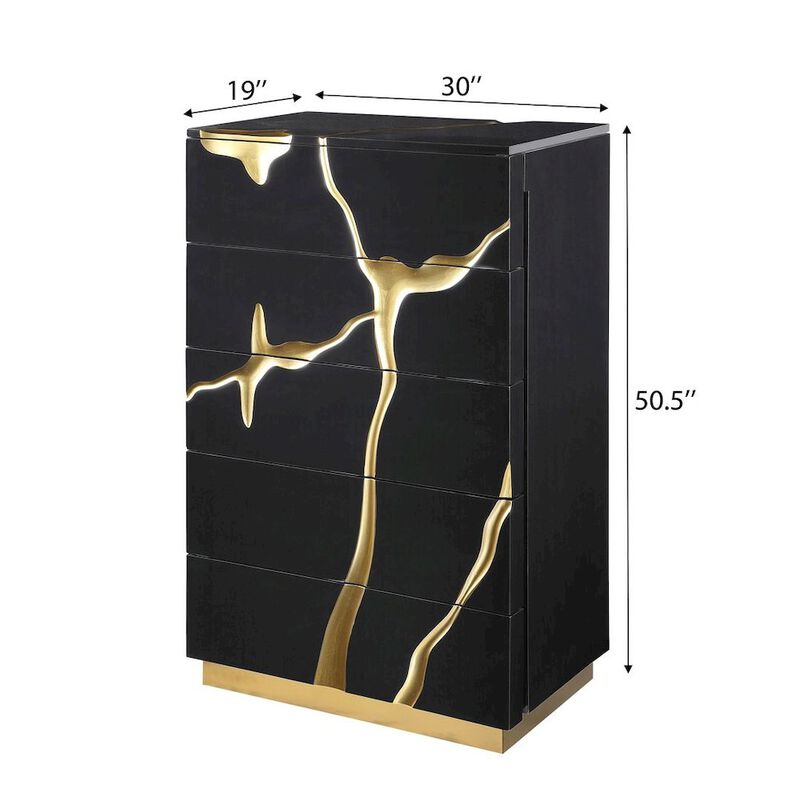 50" Tall High Gloss Lacquered Drawer Chest image number 6