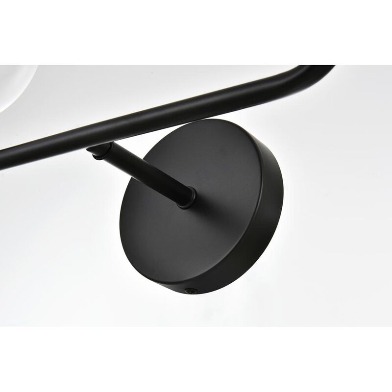 Living District Genesis 4 light Black and Clear Bath Sconce