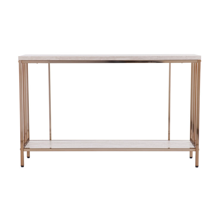 Hely Faux Marble Console Table