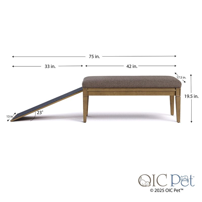 Wagsby&trade; Pet Ramp Bench - Harvest Brown image number 8