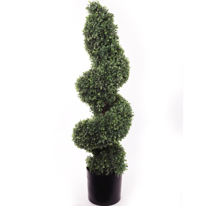 Deluxe 36-Inch Boxwood Spiral Topiary - UV-Resistant Artificial Plant, Perfect for Porch, Patio, Pool, Office, Home, or Lobby - Indoor/Outdoor, Top-Seller in Lifelike Greenery Decor