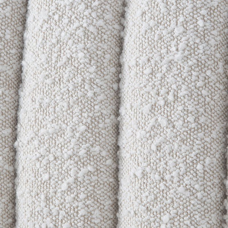 Meridian Furniture Nash Cream Boucle Fabric Queen Bed