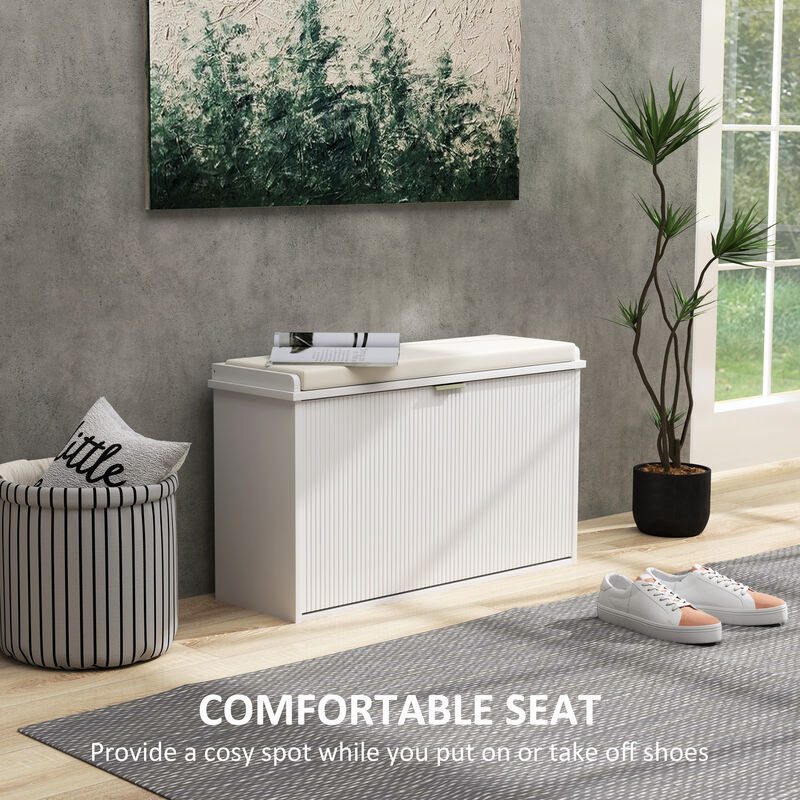 Shoe Storage Bench &ndash; Functional Seat with Spacious Hidden Storage for Hallway or Closet image number 2