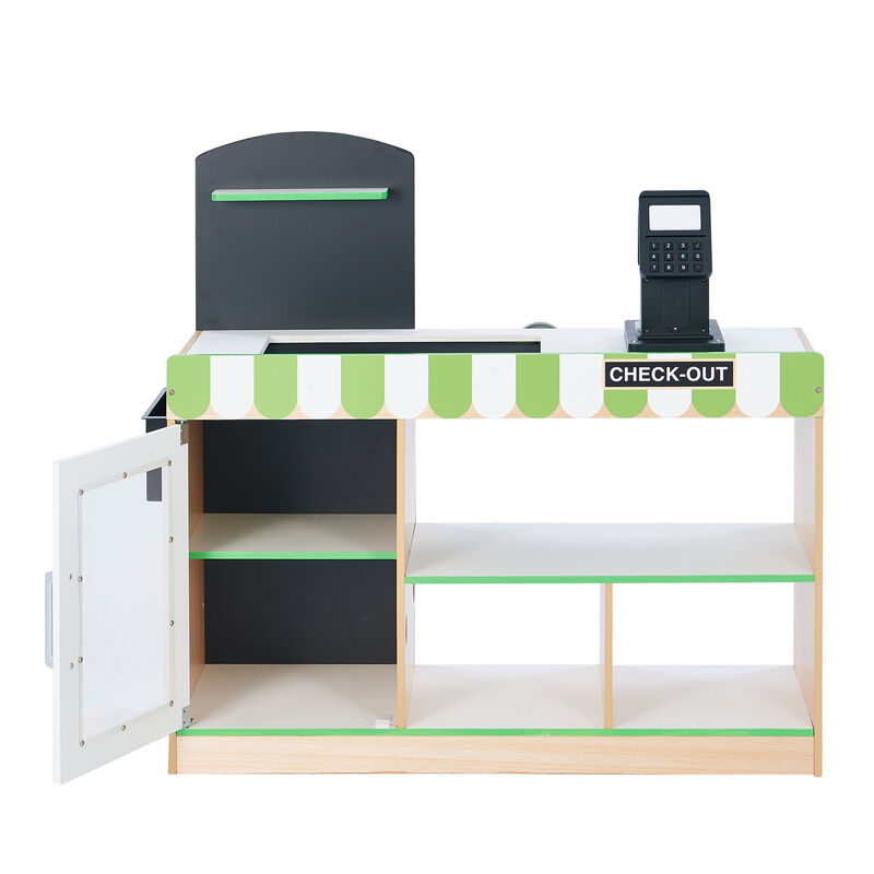 Cashier Austin Checkout Counter Stand, Green/White/Natural image number 4