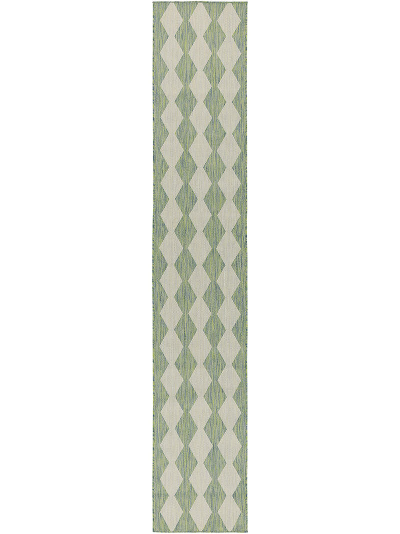 Positano POS04 Blue/Green 2'2" x 10' Rug image number 0