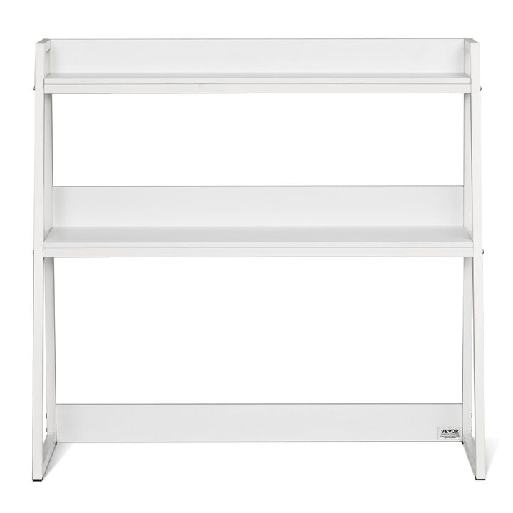 2-Tier Desktop Bookshelf Organizer with Storage Rack for Office and Home