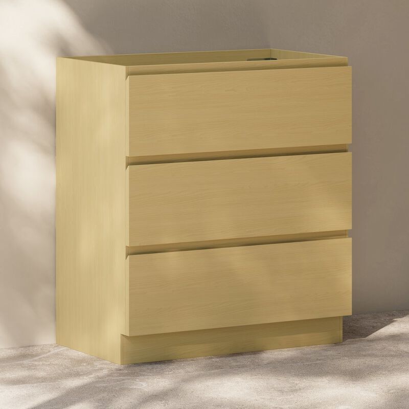Liberte 30" Freestanding Bathroom Vanity Cabinet without Top in Natural Oak image number 3