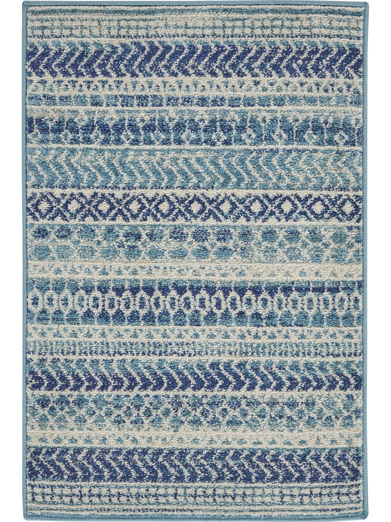Passion PSN26 Navy/Blue 1'10" x 2'10" Rug image number 0