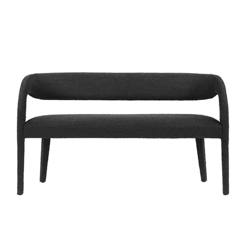 Modway Pinnacle Boucle Fabric Accent Bench in Black image number 3
