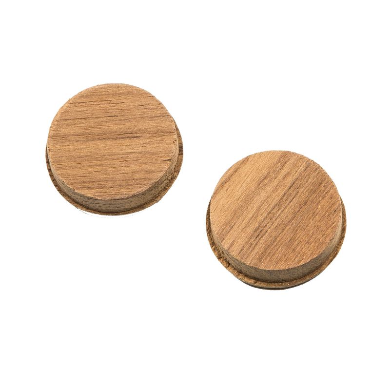 HomeRoots Set of Two Brown Wood Drawer Pull Knobs image number 3