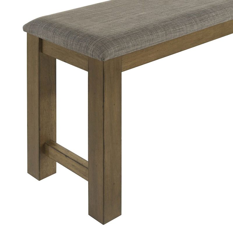 Liberty Furniture Brook Bay Upholstered Counter Height Bench for Dining Room - Sandstone Brown image number 3