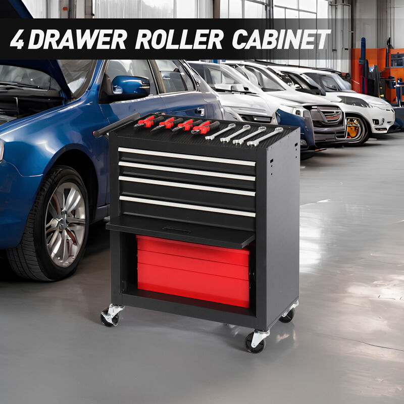 ELEMENT ACE 4-Drawer Rolling Tool Chest with Ball-Bearing Drawers and Casters, Mobile Storage Organizer for Garages, Warehouses, Workshops and Repair Shops image number 8
