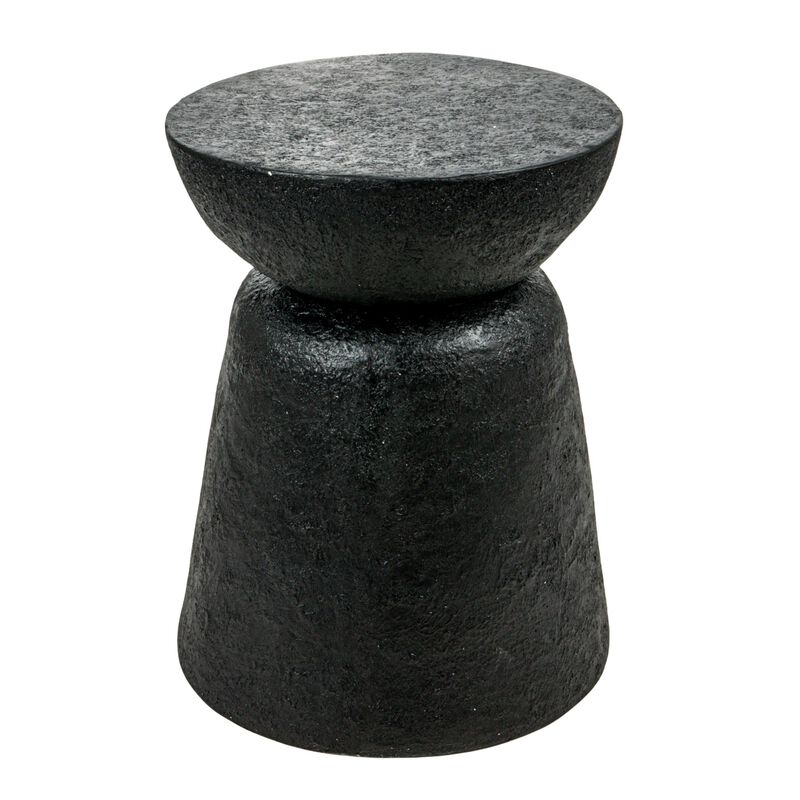 Magnesium Oxide Pedestal Side Table, Black image number 0