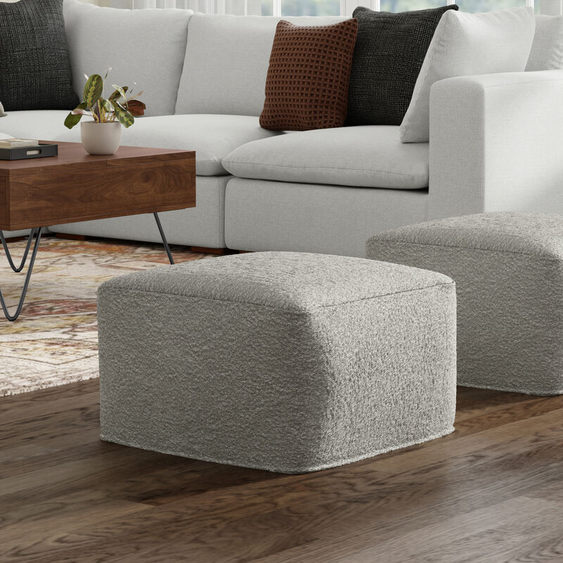 Simpli Home Chantal Square Pouf image number 1